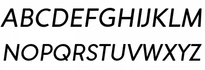 Altona Sans Italic خط أحرف كبيرة