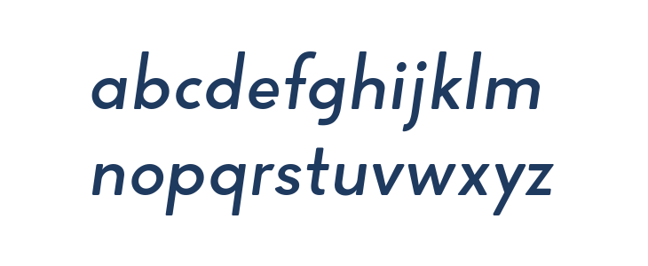 Altona Sans Italic Lowercase