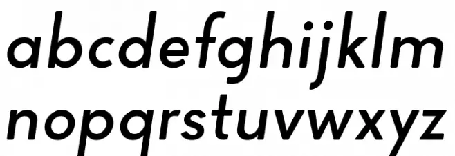 Altona Sans Italic Font LOWERCASE