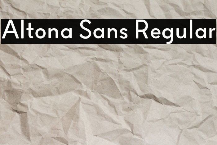 Altona Sans Regular Example 3
