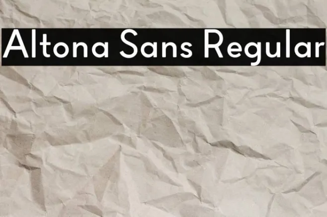 Altona Sans Regular Example 3