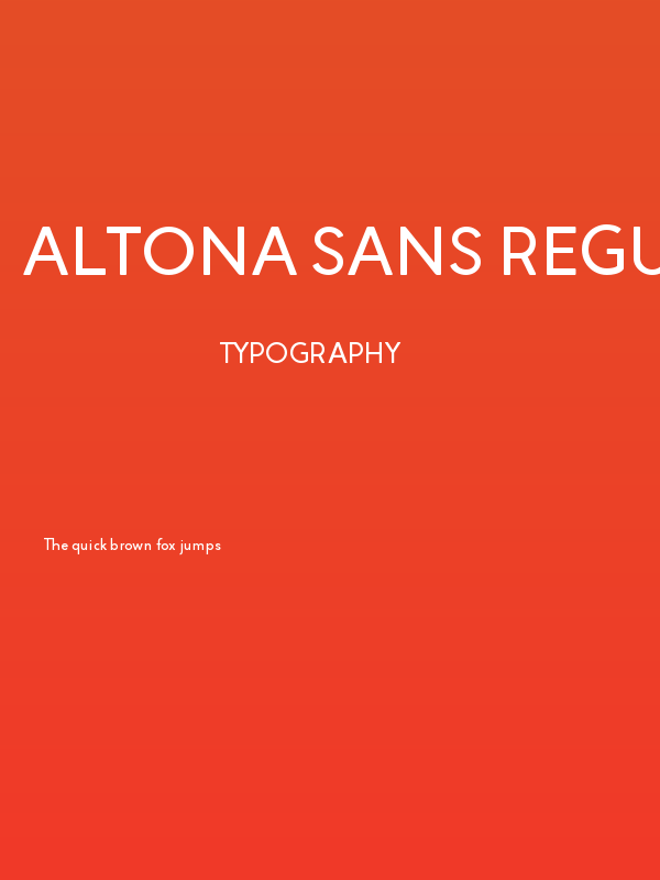 Altona Sans Regular Poster