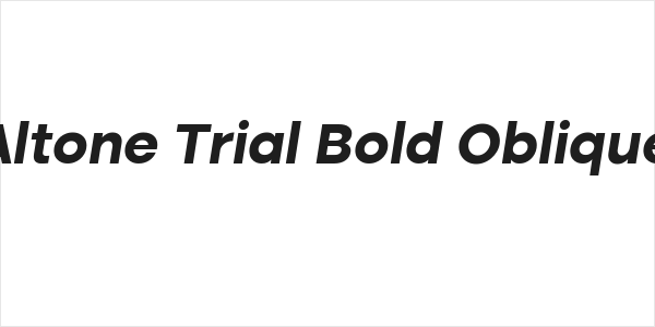 Altone Trial Bold Oblique Logo
