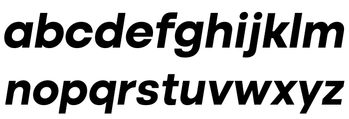 Altone Trial Bold Oblique Font LOWERCASE