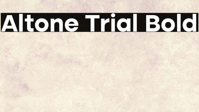 Altone Trial Bold Example 1