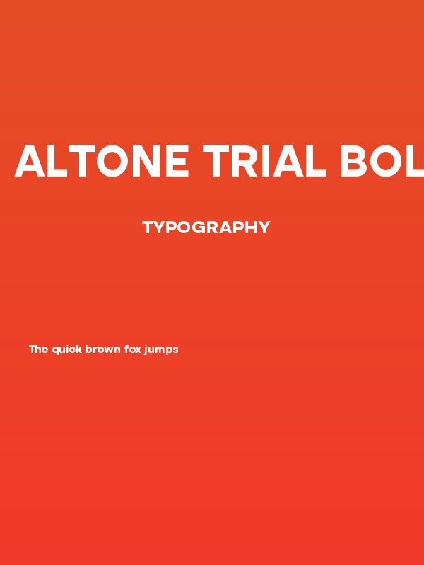 Altone Trial Bold Poster