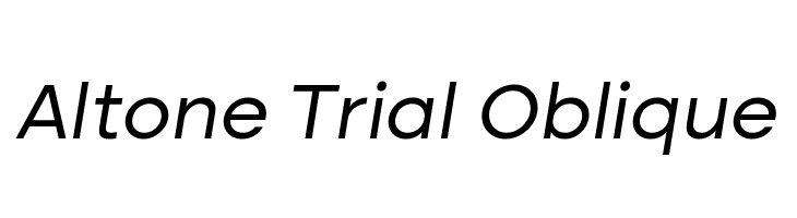 Altone Trial Oblique  baixar fontes gratis
