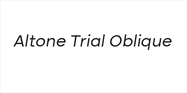 Altone Trial Oblique Logo