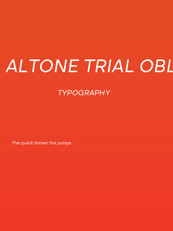 Altone Trial Oblique Poster