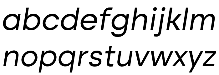 Altone Trial Oblique Font LOWERCASE
