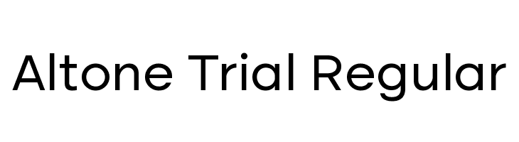 Altone Trial Regular  免费字体下载