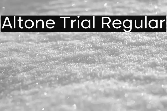 Altone Trial Regular Font examples