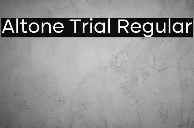 Altone Trial Regular Font examples