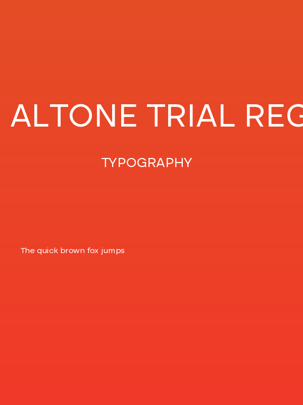 Altone Trial Regular Poster