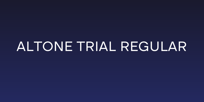 Altone Trial Regular Social Header