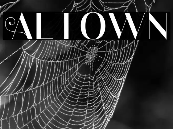 Altown Font examples