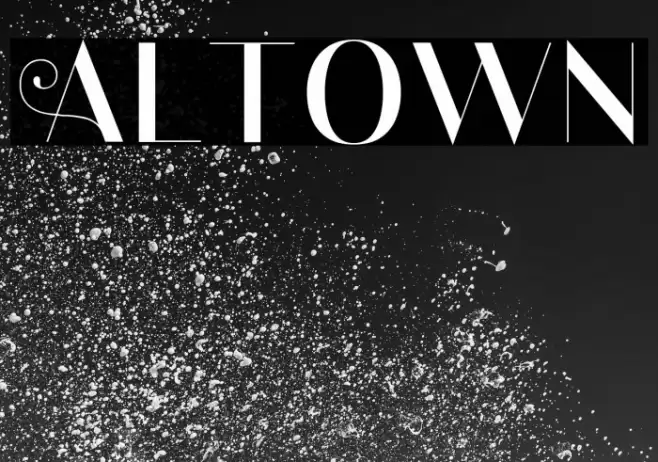 Altown Font examples
