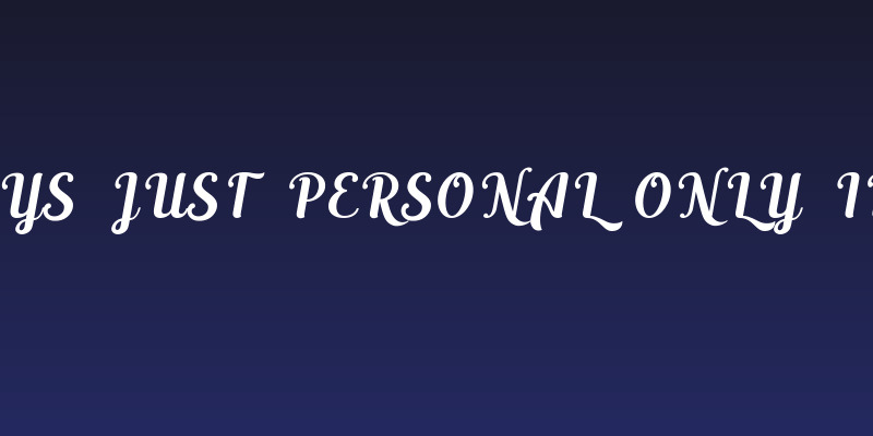 Altoys just personal only Italic Social Header