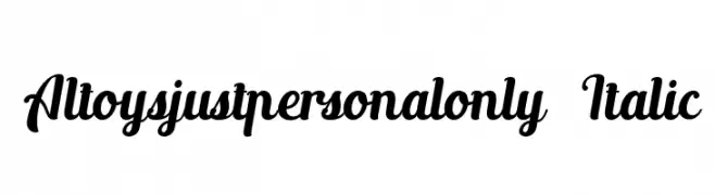 Altoysjustpersonalonly-Italic  Free Fonts Download