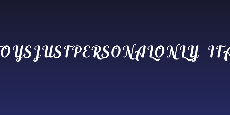 Altoysjustpersonalonly-Italic Social Header