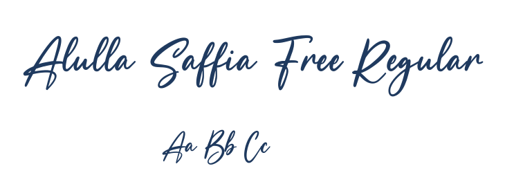Alulla Saffia Free Regular Font Preview