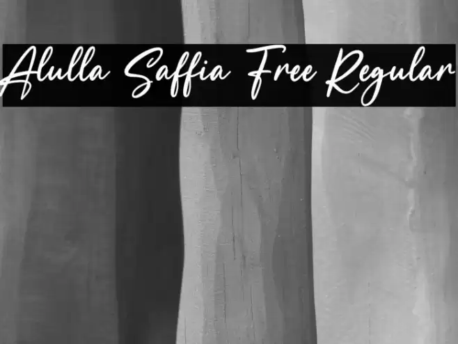 Alulla Saffia Free Regular Caratteri examples
