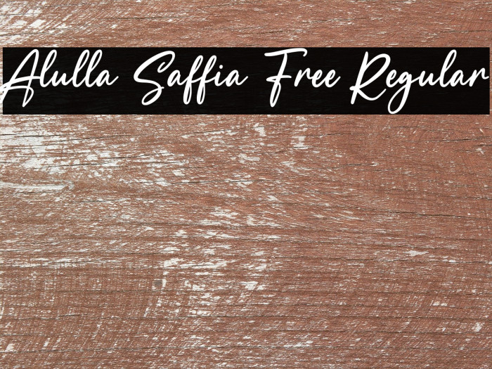 Alulla Saffia Free Regular Example 2