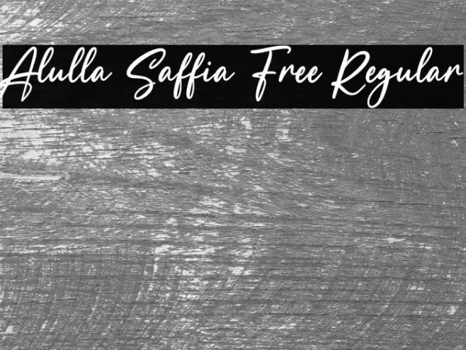 Alulla Saffia Free Regular Caratteri examples