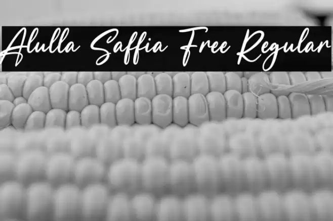 Alulla Saffia Free Regular Caratteri examples
