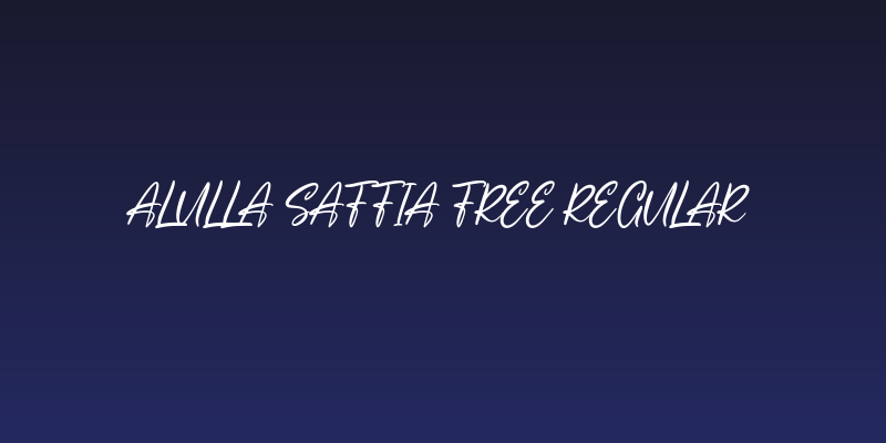 Alulla Saffia Free Regular Social Header