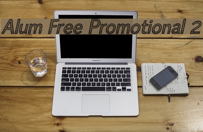 Alum Free Promotional 2 Font examples