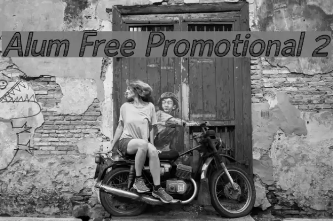 Alum Free Promotional 2 Font examples