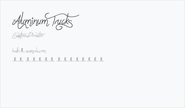 Aluminum Trucks Business Card