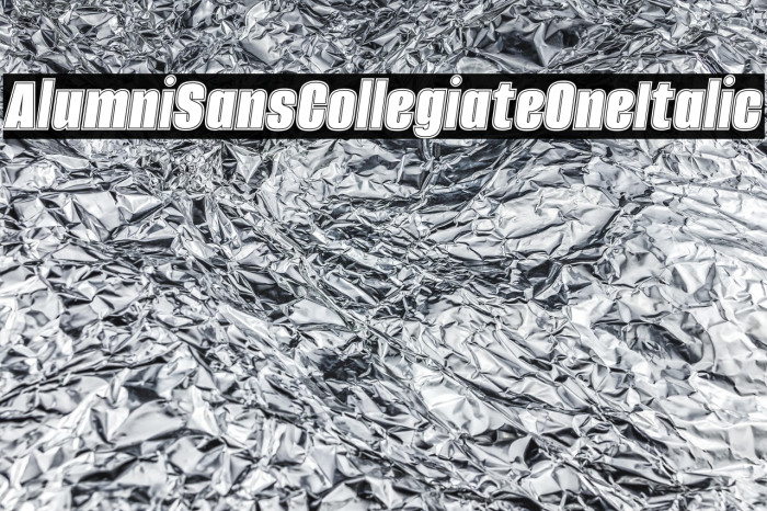 Alumni Sans Collegiate One Italic Example 3