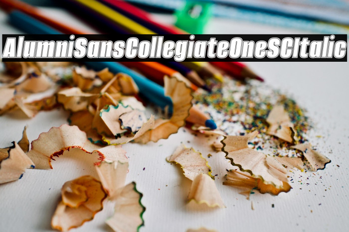 Alumni Sans Collegiate One SC Italic Example 3