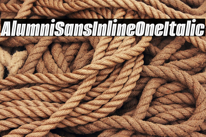 Alumni Sans Inline One Italic Example 2