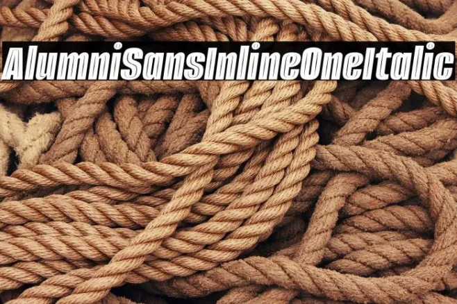 Alumni Sans Inline One Italic Example 2