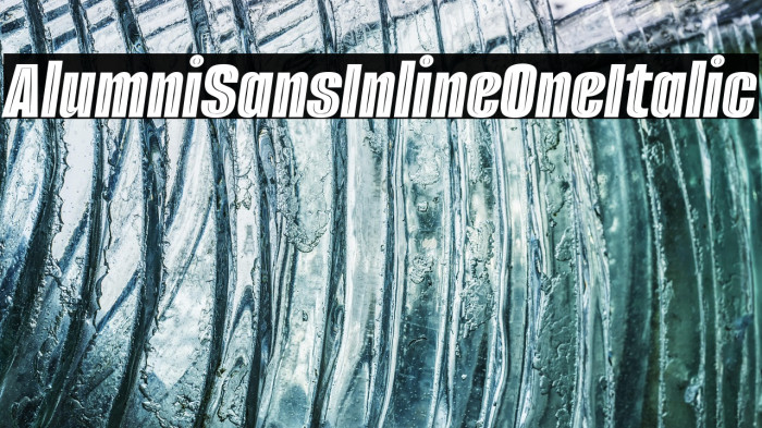 Alumni Sans Inline One Italic Example 3