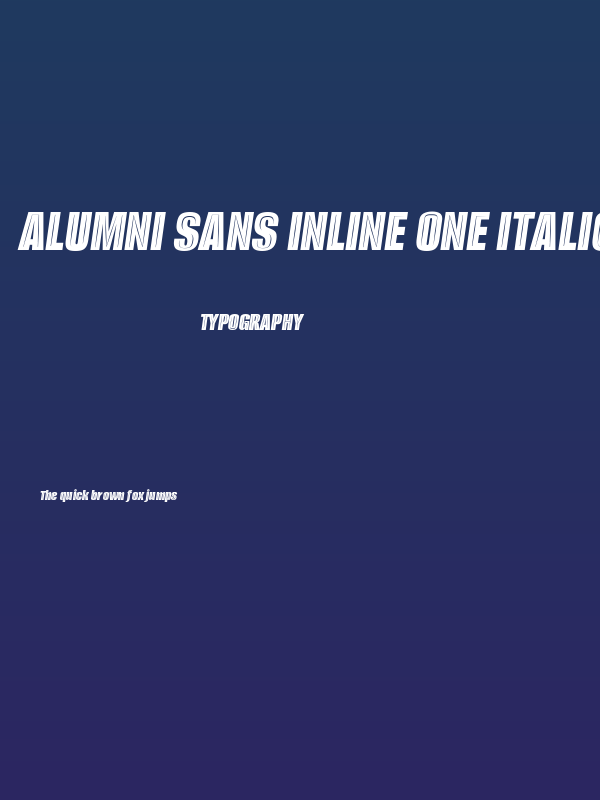 Alumni Sans Inline One Italic Poster