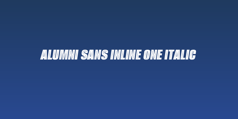 Alumni Sans Inline One Italic Social Header