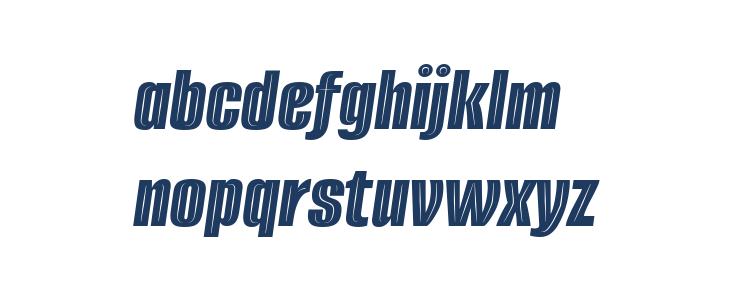 Alumni Sans Inline One Italic Lowercase