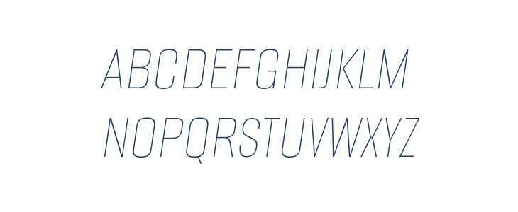 Alumni Sans Pinstripe Italic Uppercase