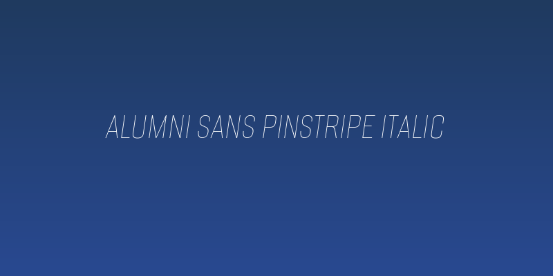 Alumni Sans Pinstripe Italic Social Header
