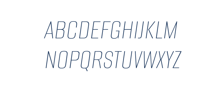 Alumni Sans SC Thin Italic Uppercase