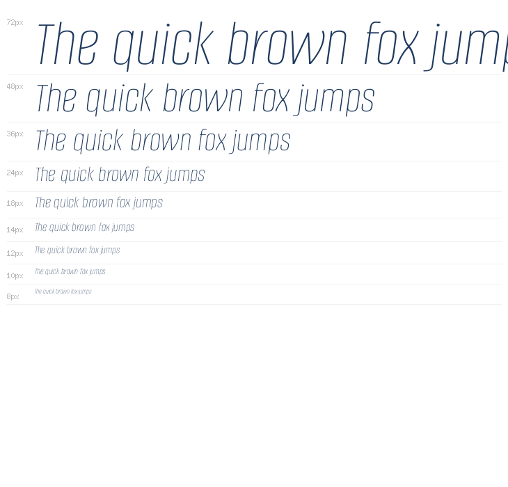 Alumni Sans SC Thin Italic Waterfall