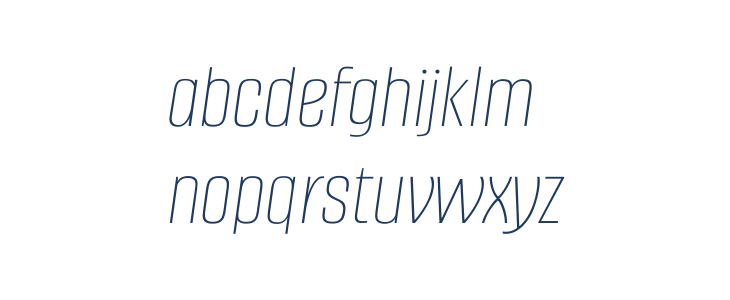 Alumni Sans Thin Italic Lowercase