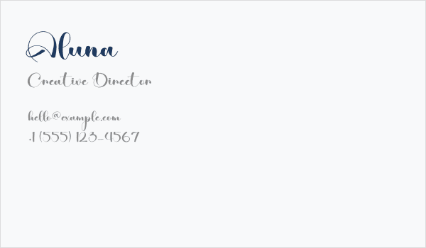Aluna Business Card