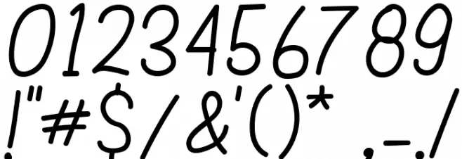 Aluria Regular Font OTHER CHARS