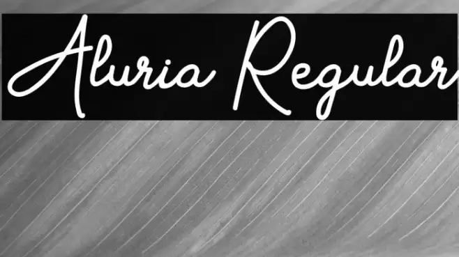 Aluria Regular Font examples