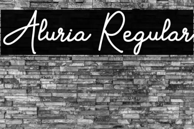 Aluria Regular Font examples
